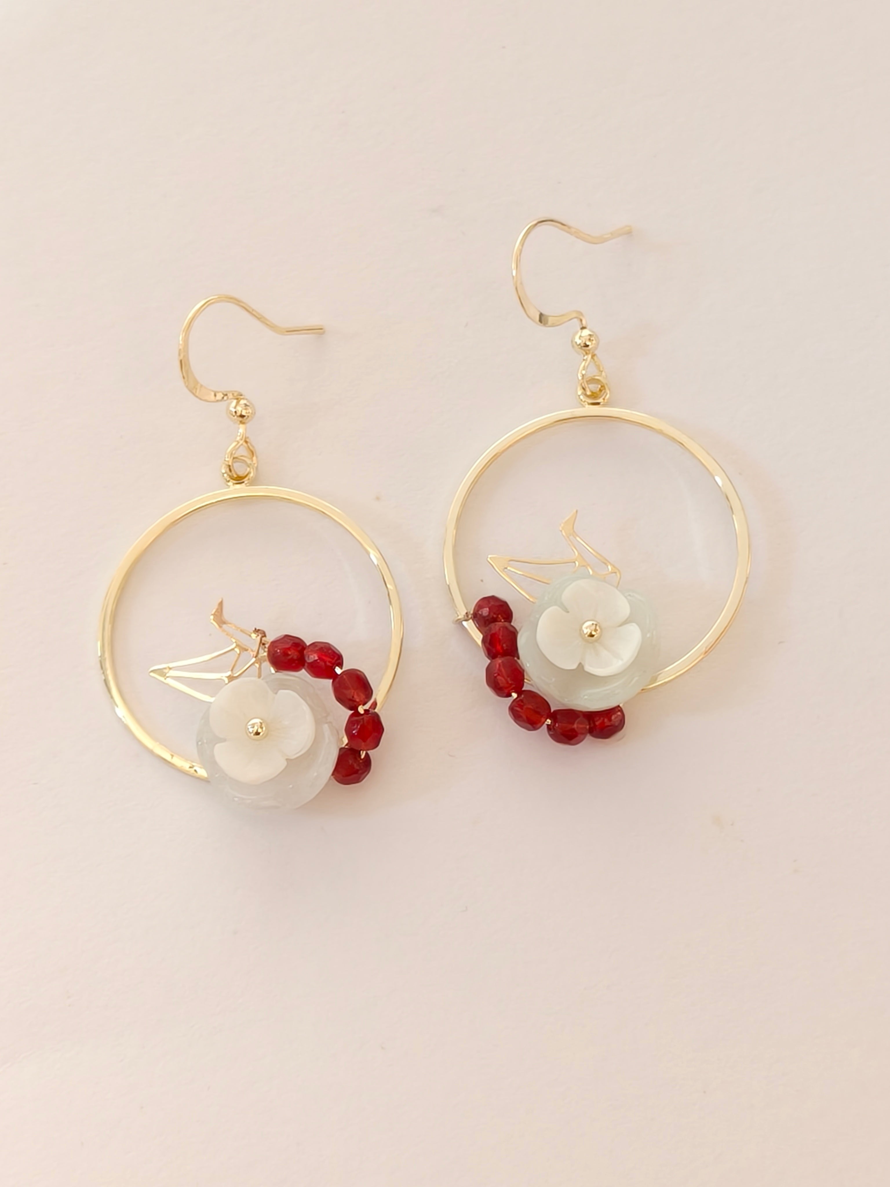 WE Freedom - jadeite jade  earring