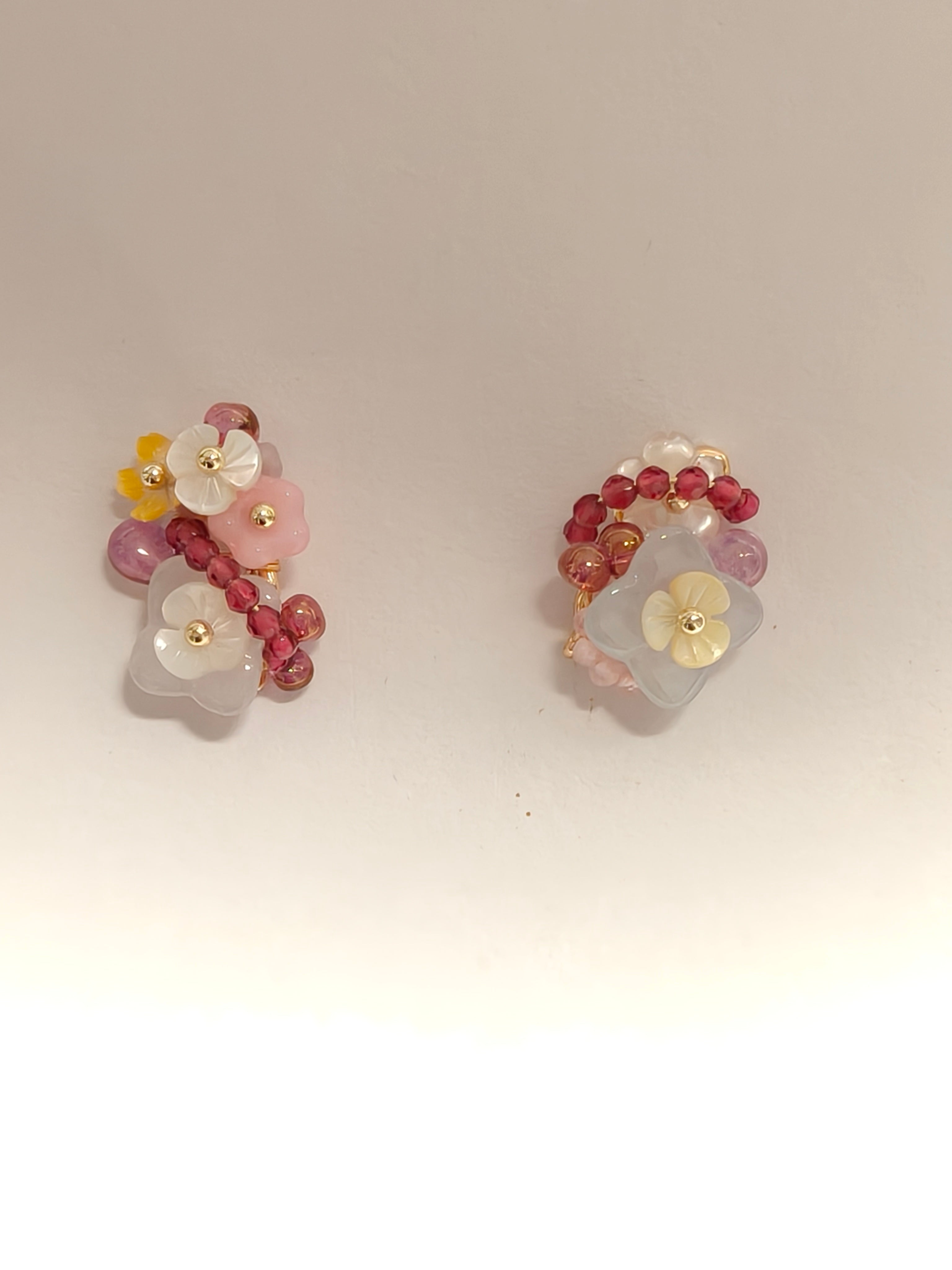 WE Monet jadeite earring