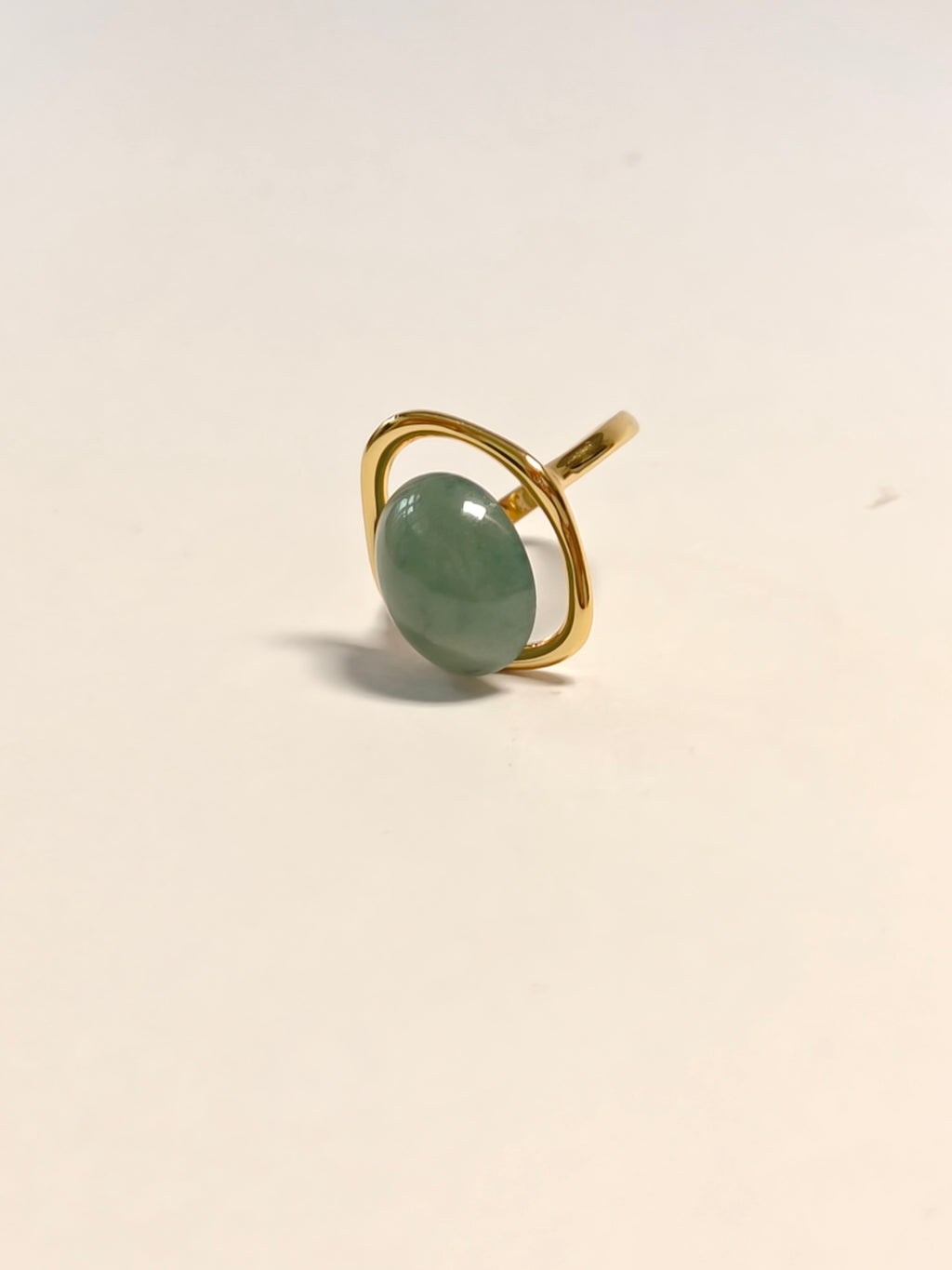 WE Egg face Jadeite  Ring