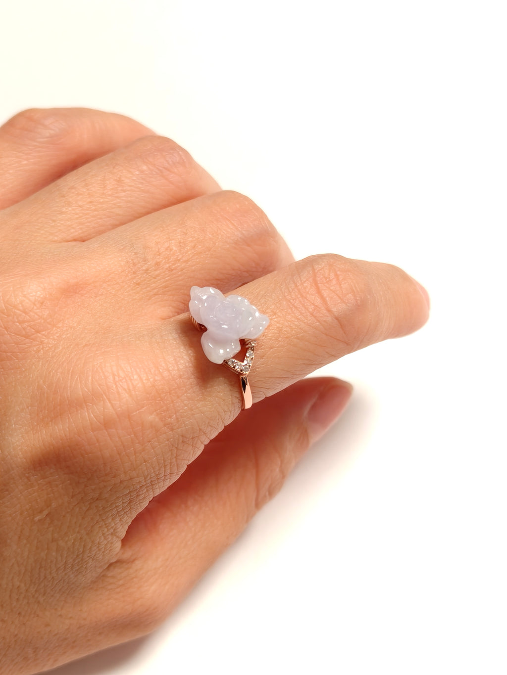 WE Monet light lavender jadeite Ring