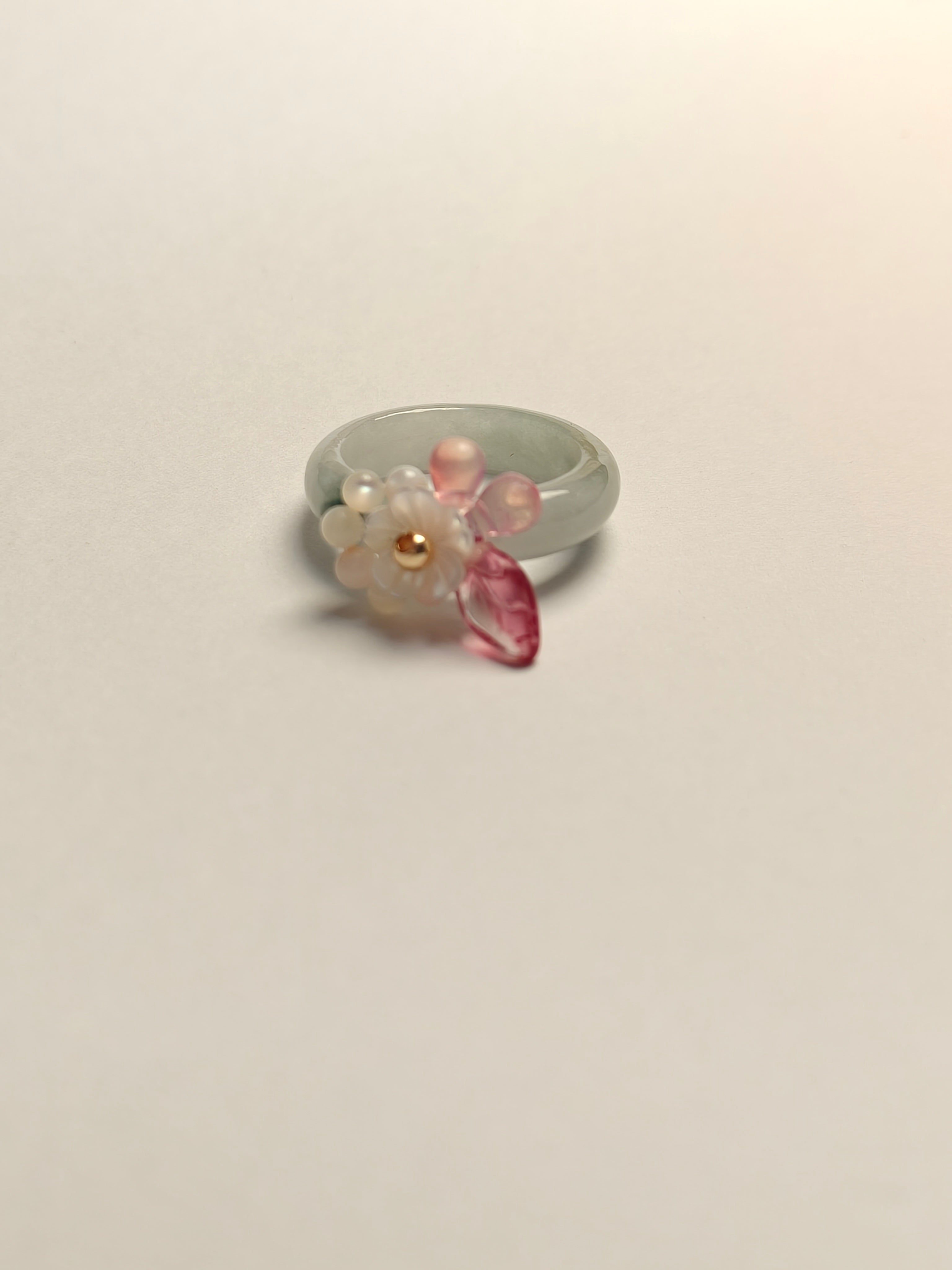 WE minimalist jadeite ring US size 7.5