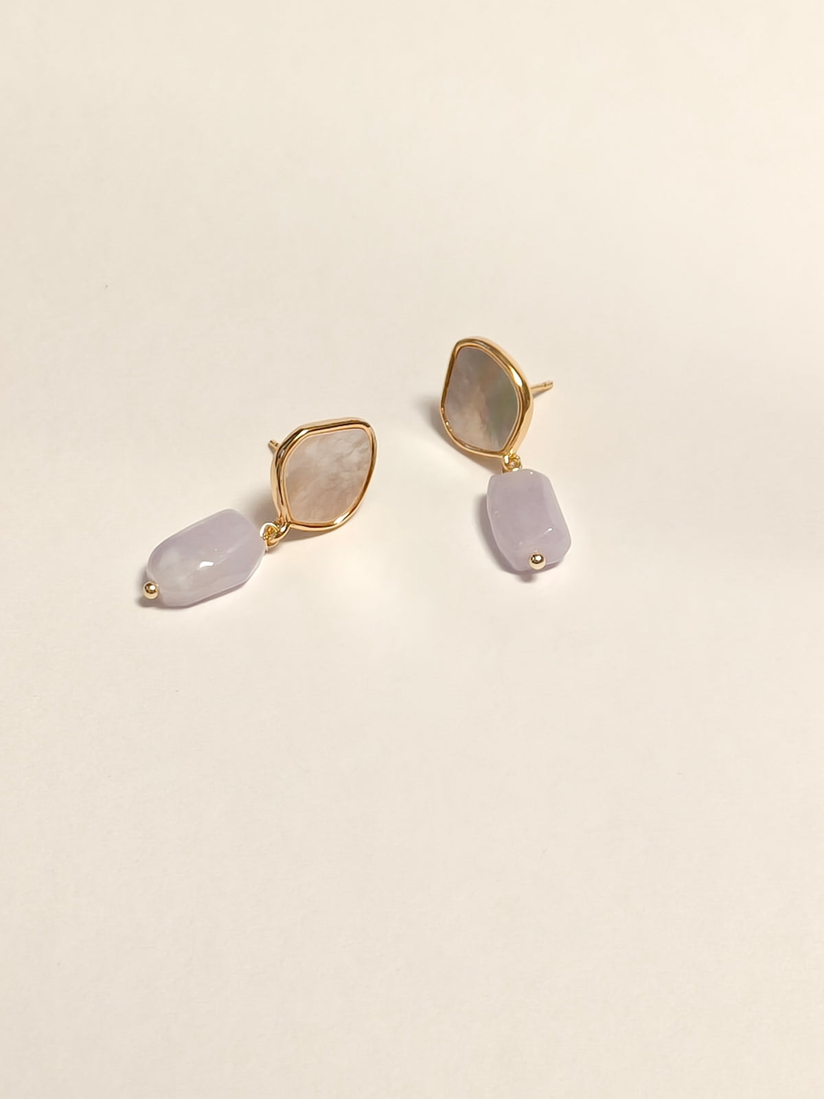 WE lavender jadeite earring