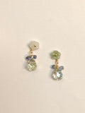 WE delite crystal and jadeite earring
