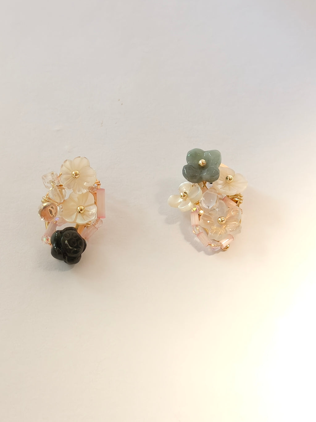 WE Monet jadeite earring