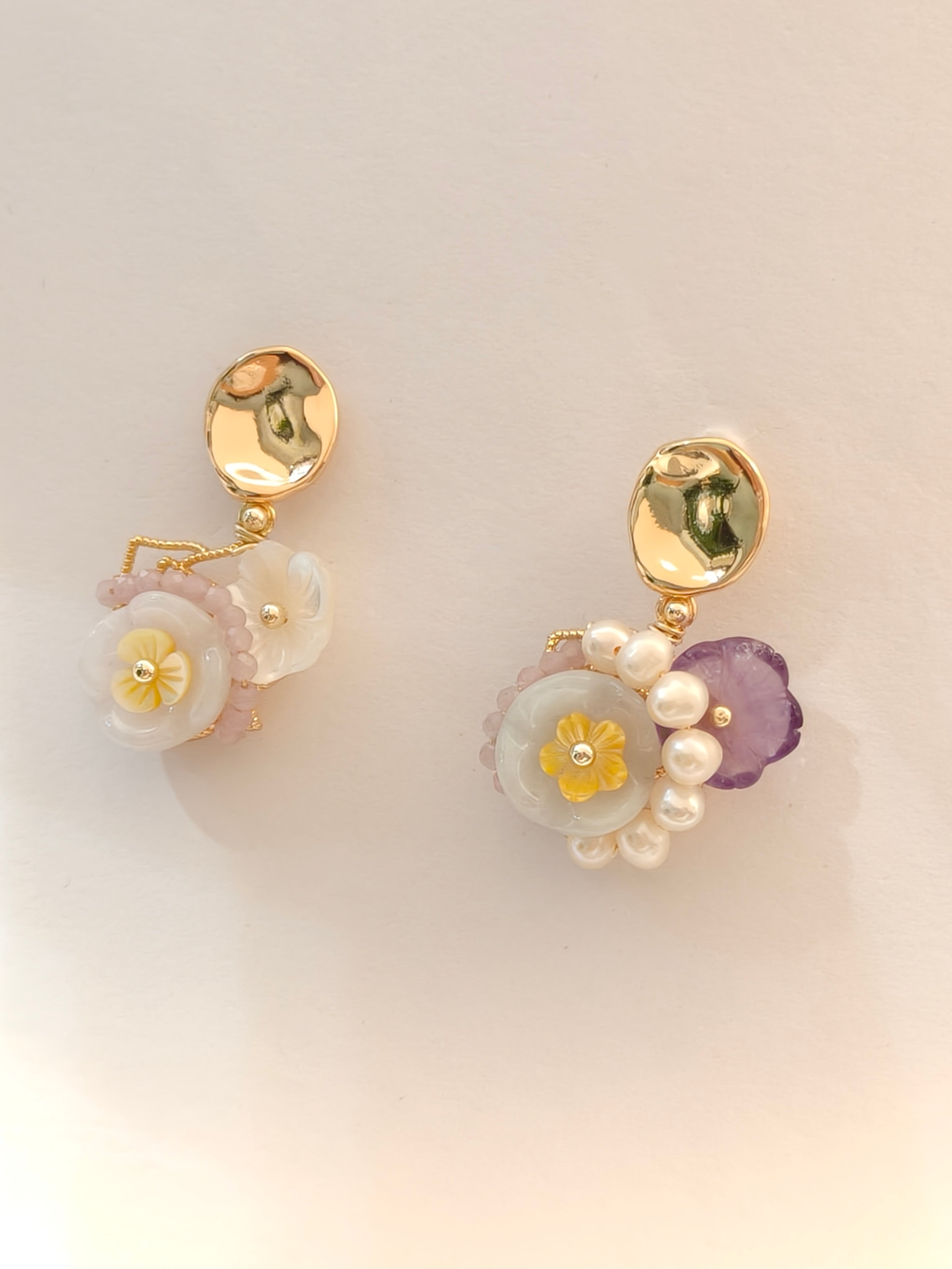 WE Monet jadeite earring