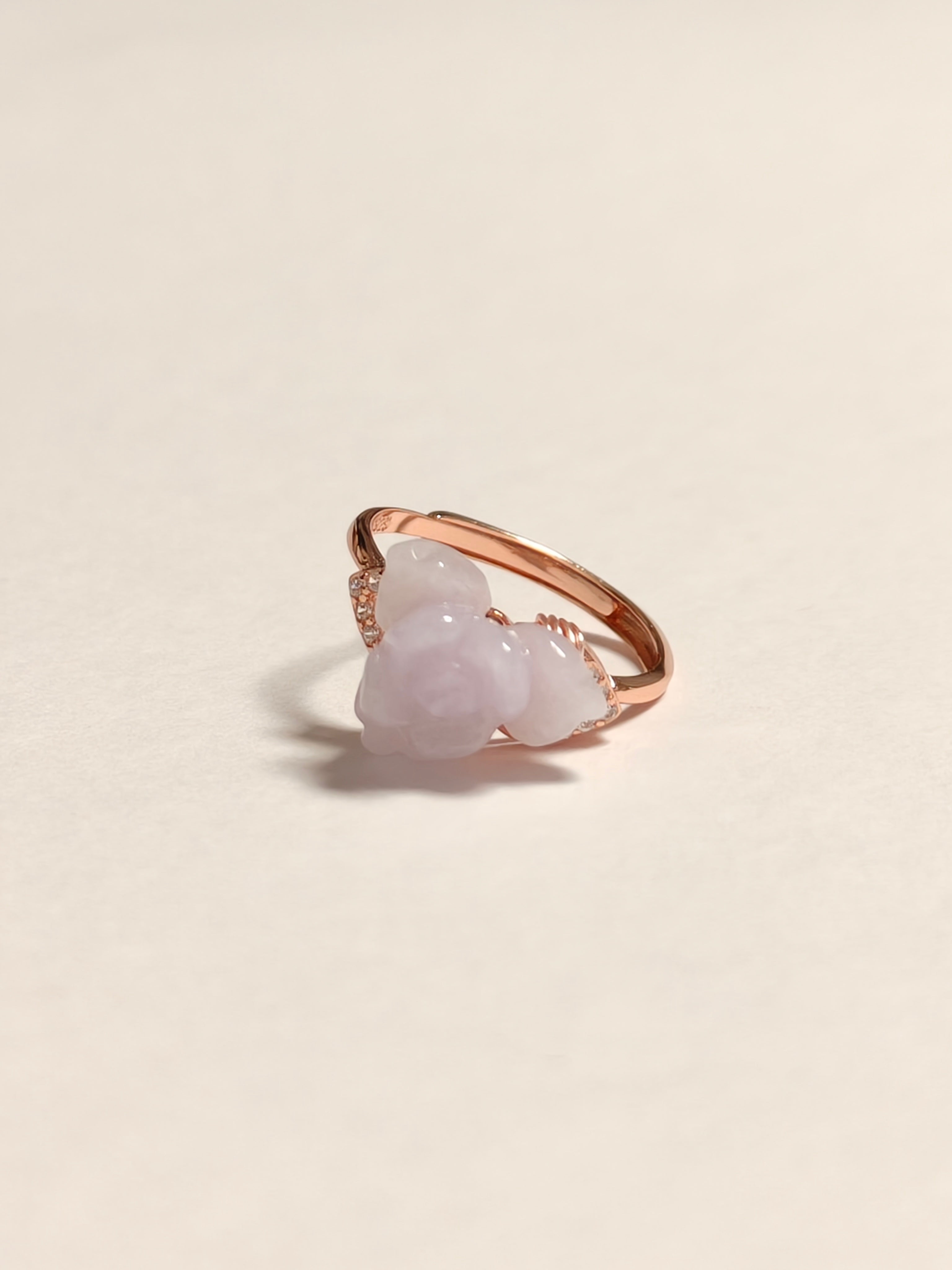 WE Monet light lavender jadeite Ring