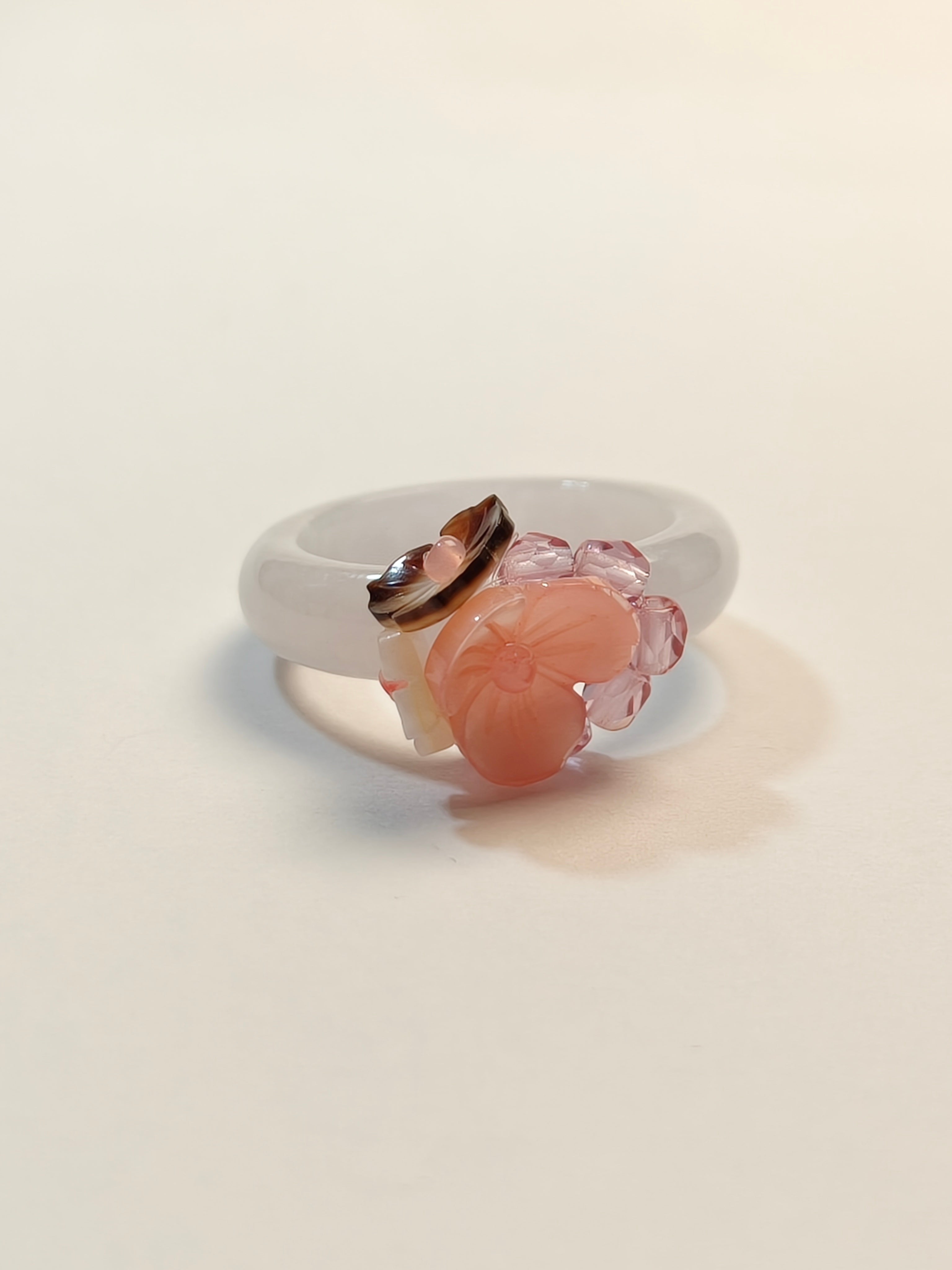 WE minimalist jadeite ring US size 7.5