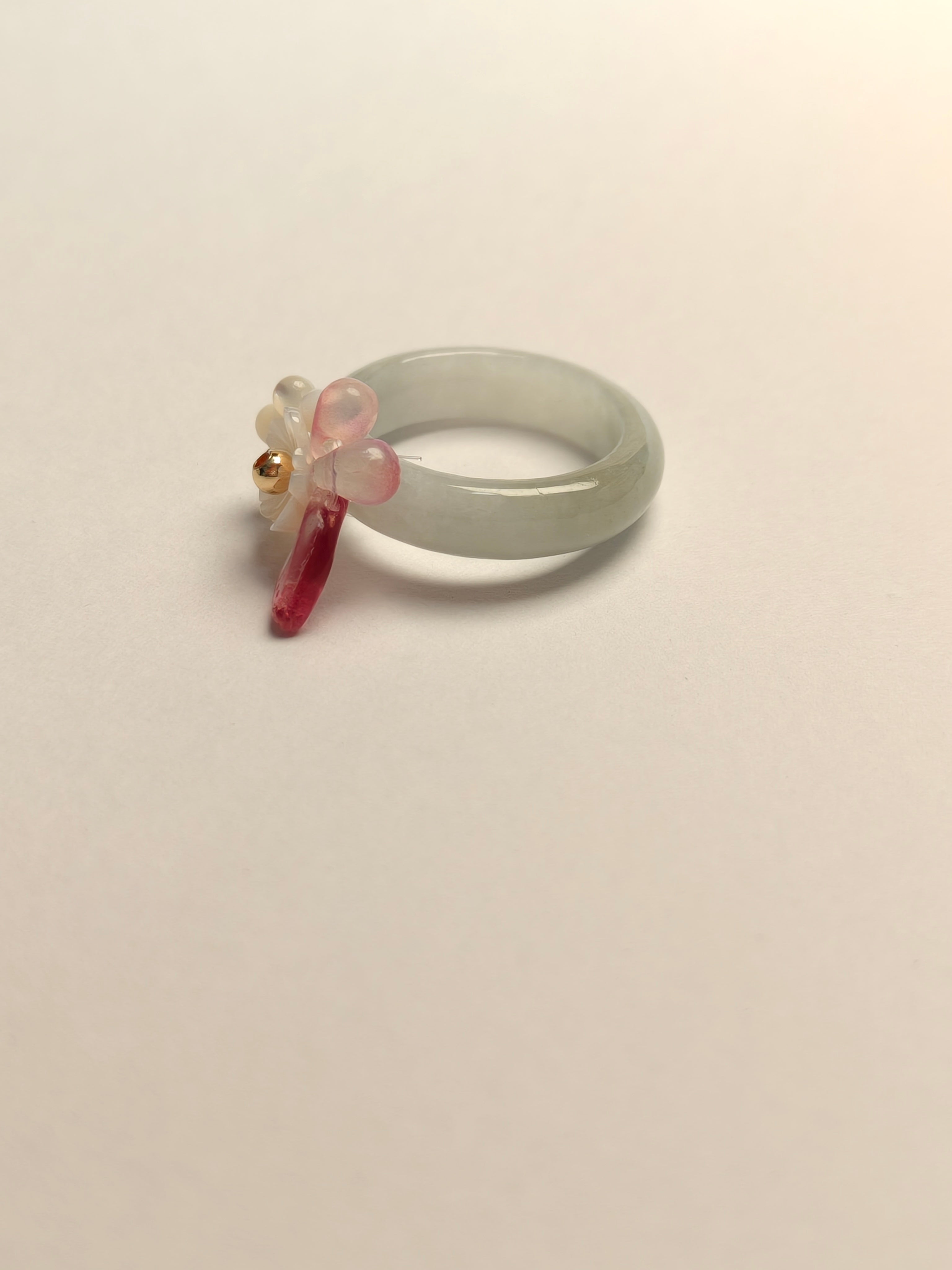 WE minimalist jadeite ring US size 7.5