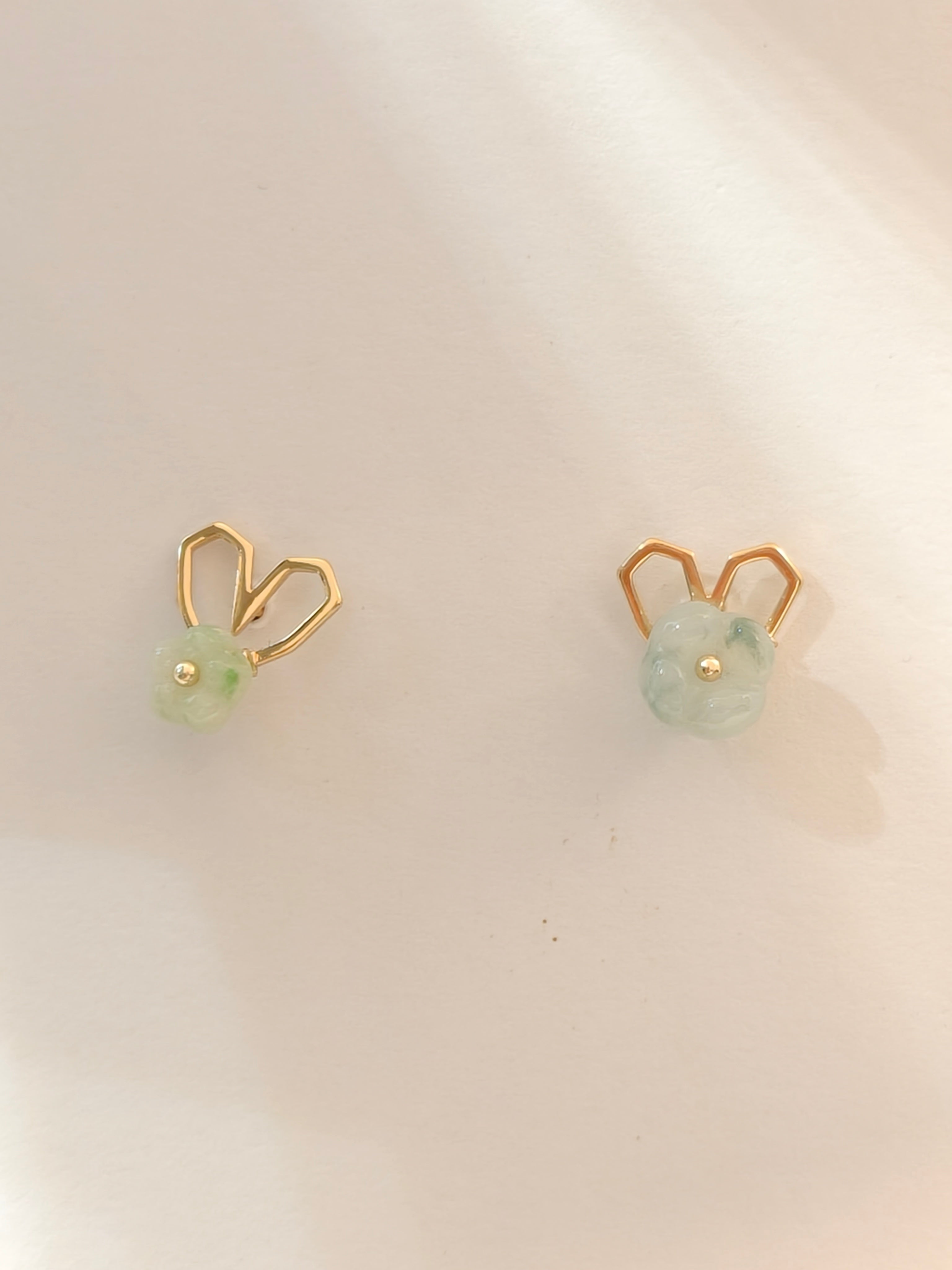 WE Monet jadeite earring