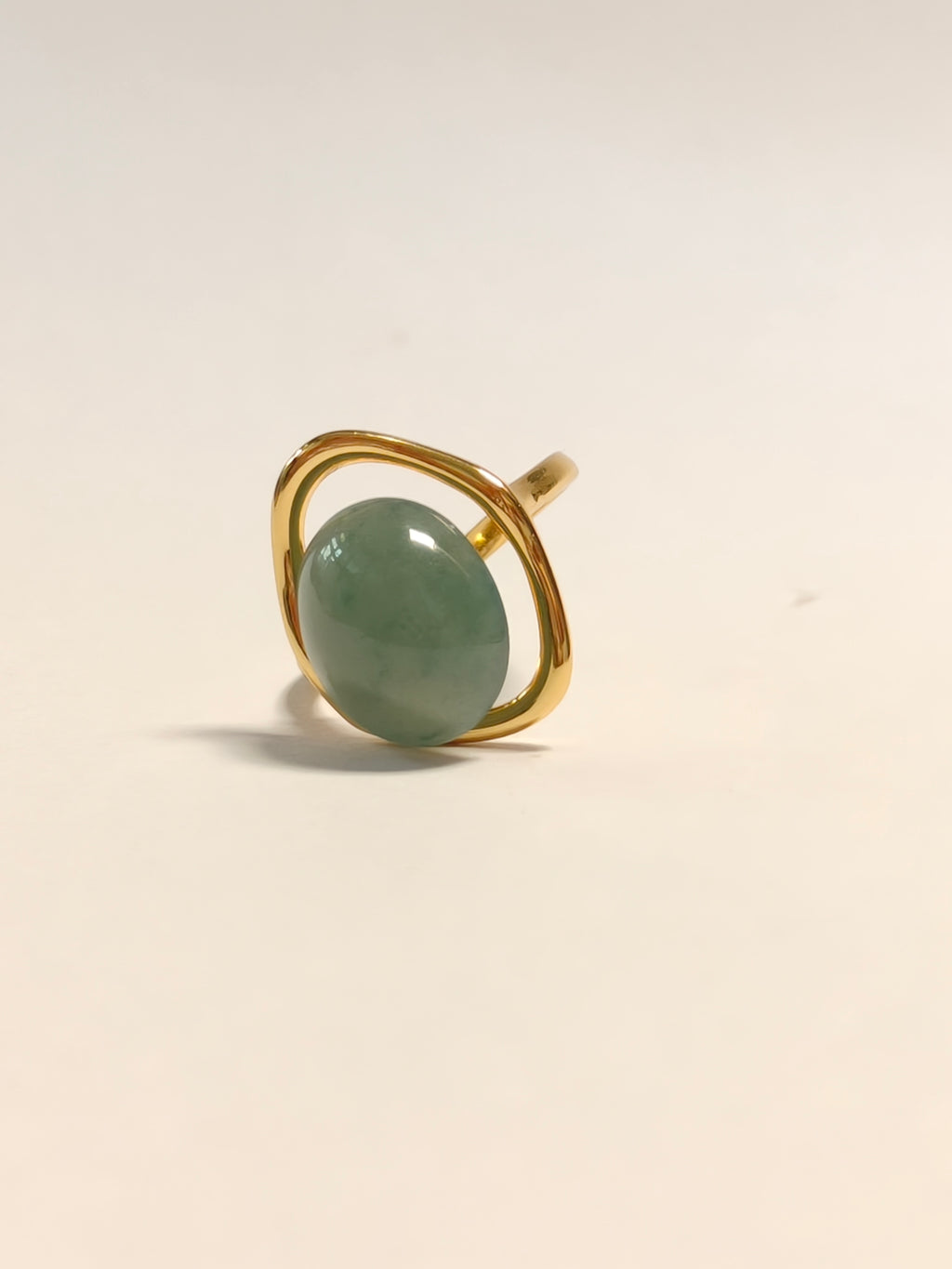 WE Egg face Jadeite  Ring
