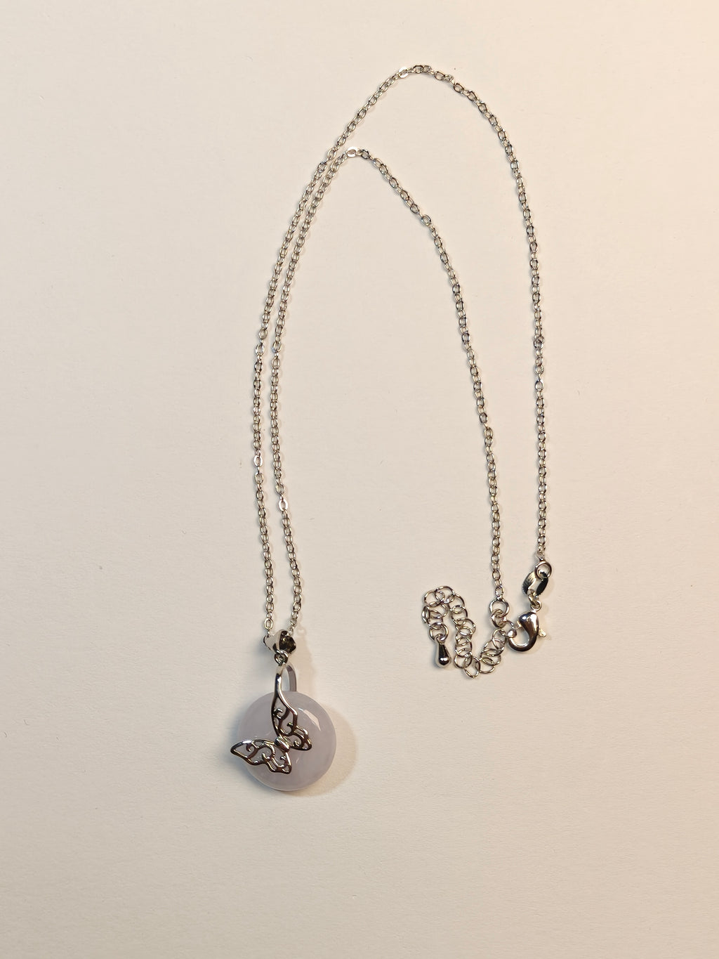 WE minimalist necklace lavender jadeite