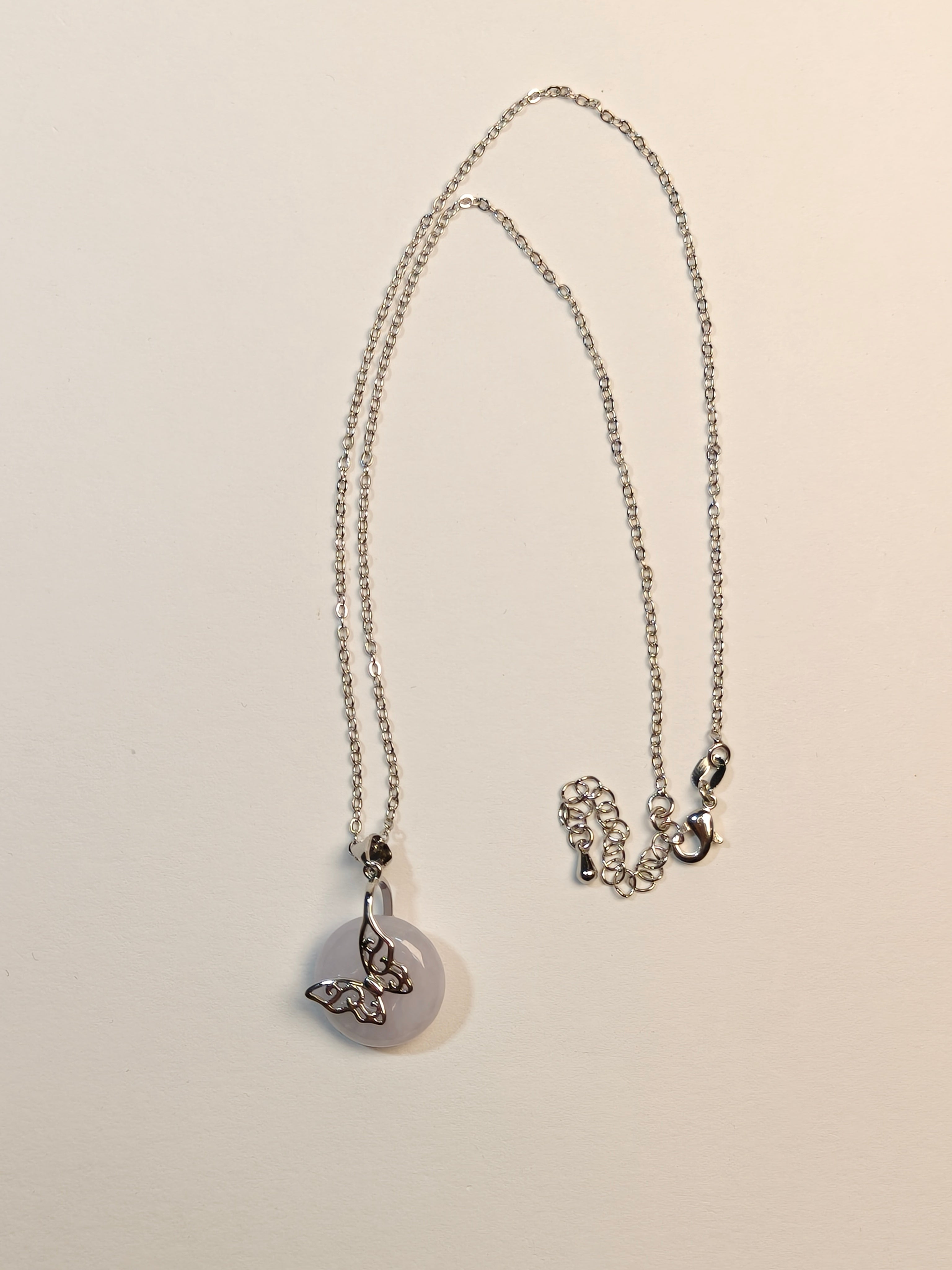 WE minimalist necklace lavender jadeite