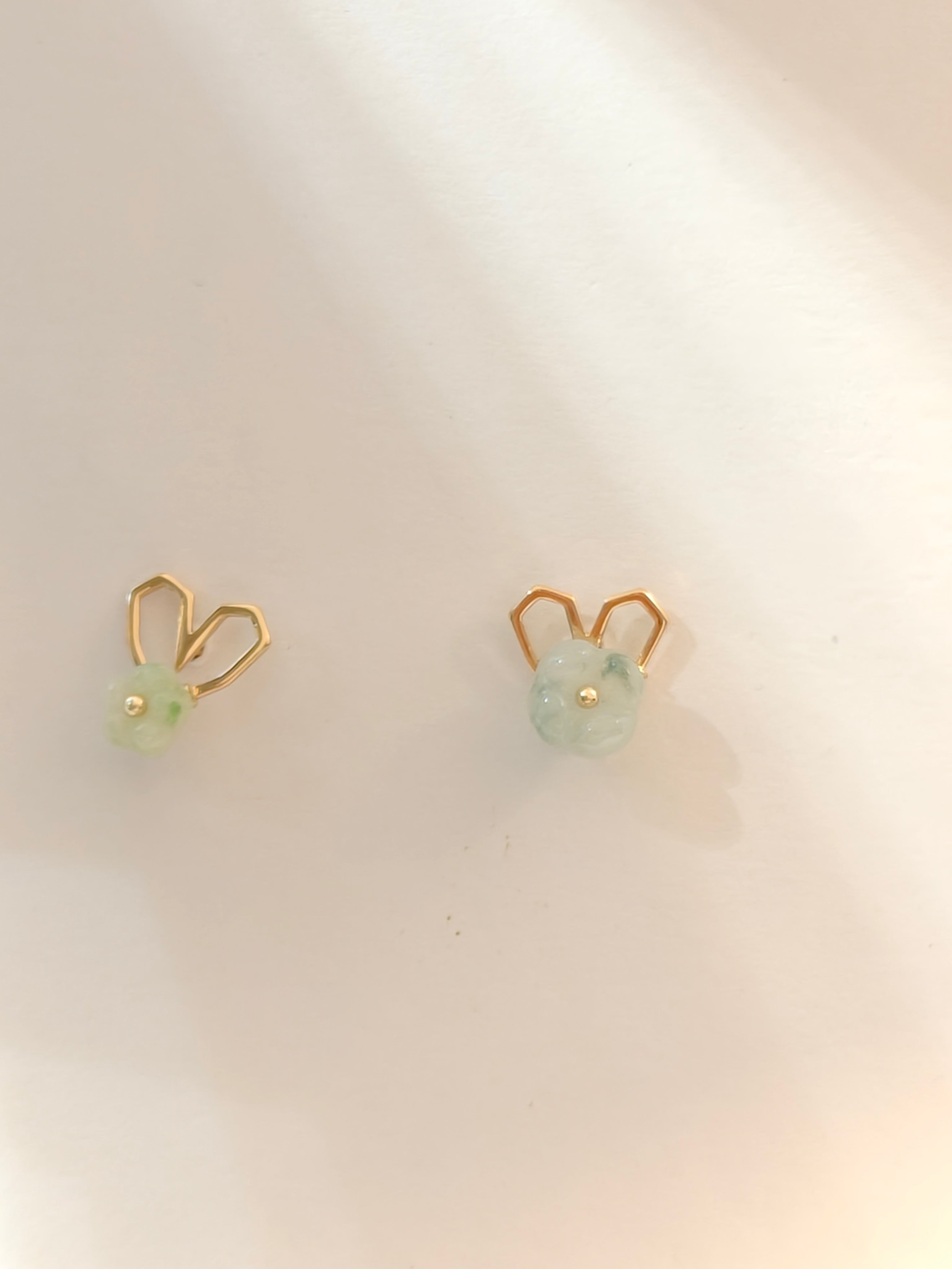 WE Monet jadeite earring