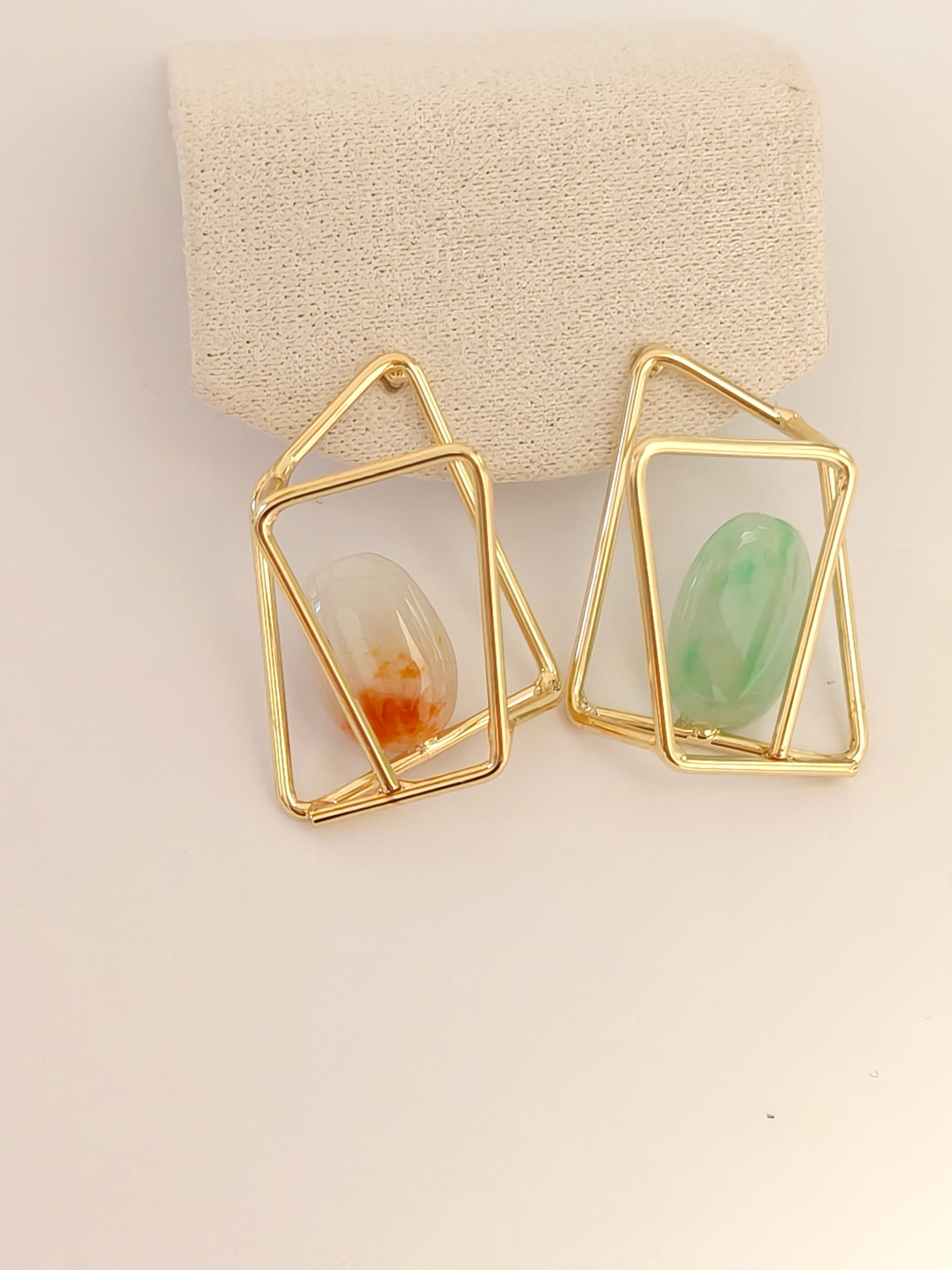 WE minimalist jadeite earring