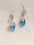WE delite Swarovski crystal and jadeite earring