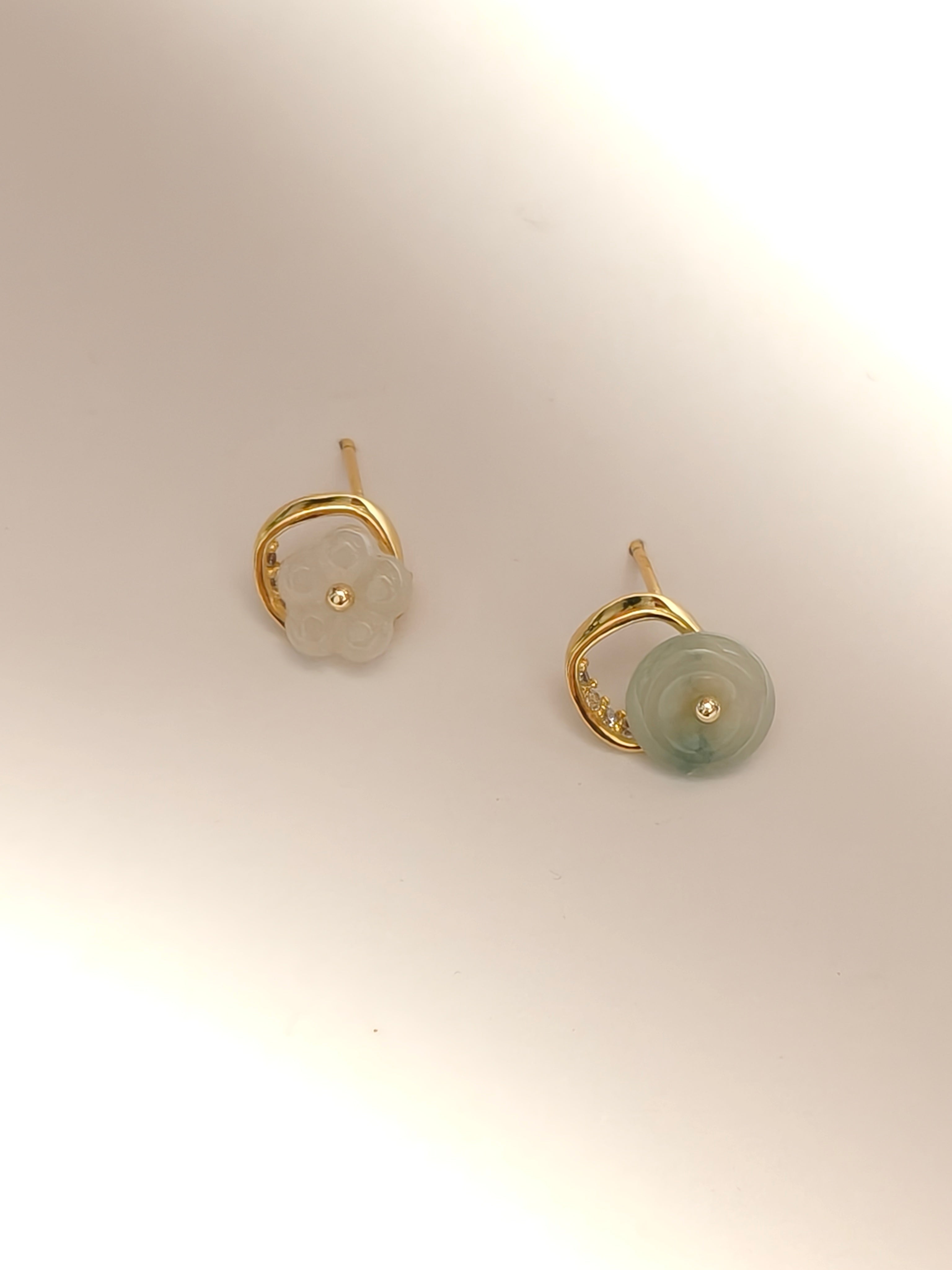 WE Monet jadeite earring
