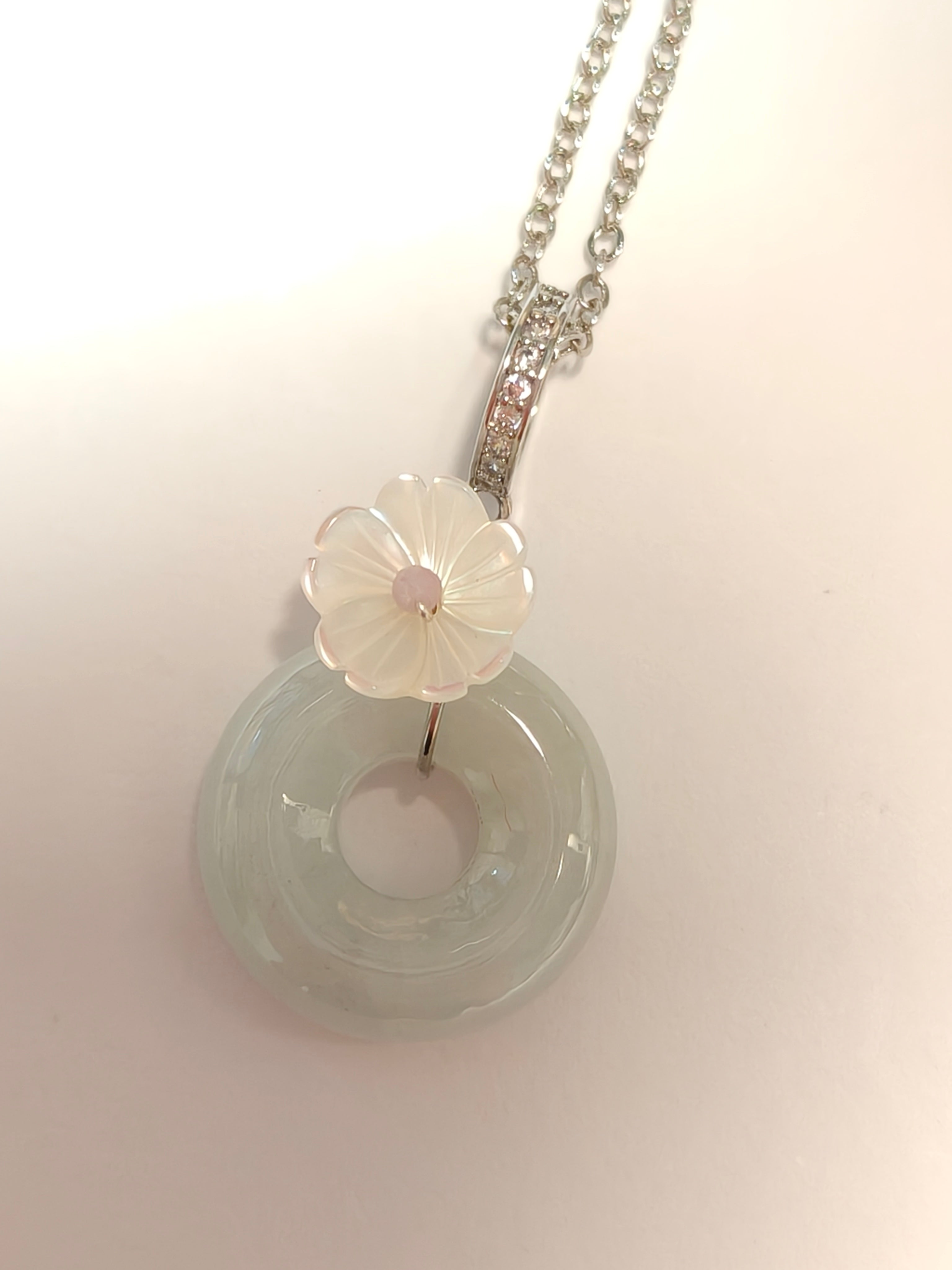 WE minimalist ping an kou necklace jadeite