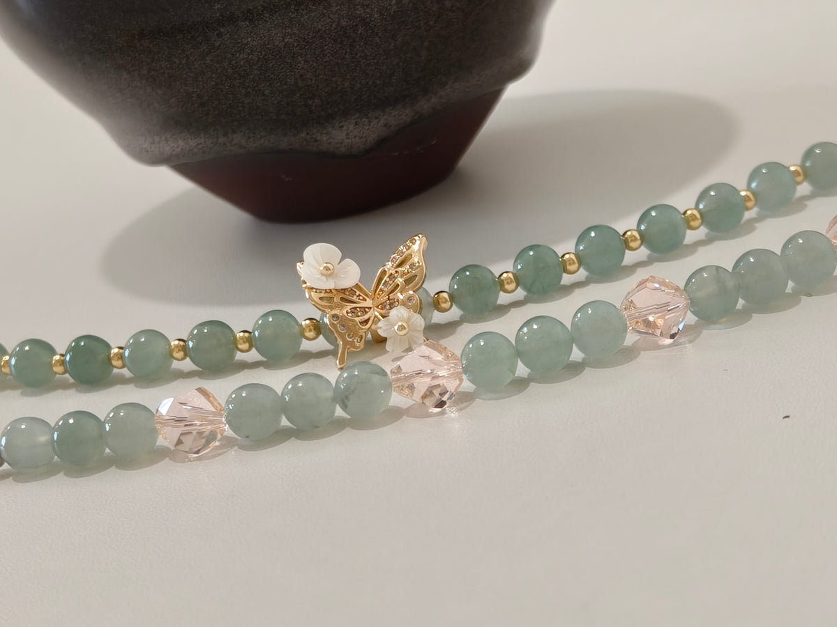 WE 6mm jadeite beads bracelet