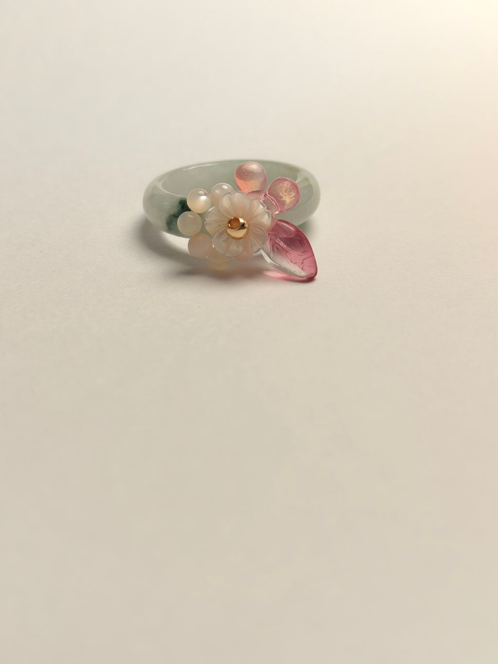 WE minimalist jadeite ring US size 7.5