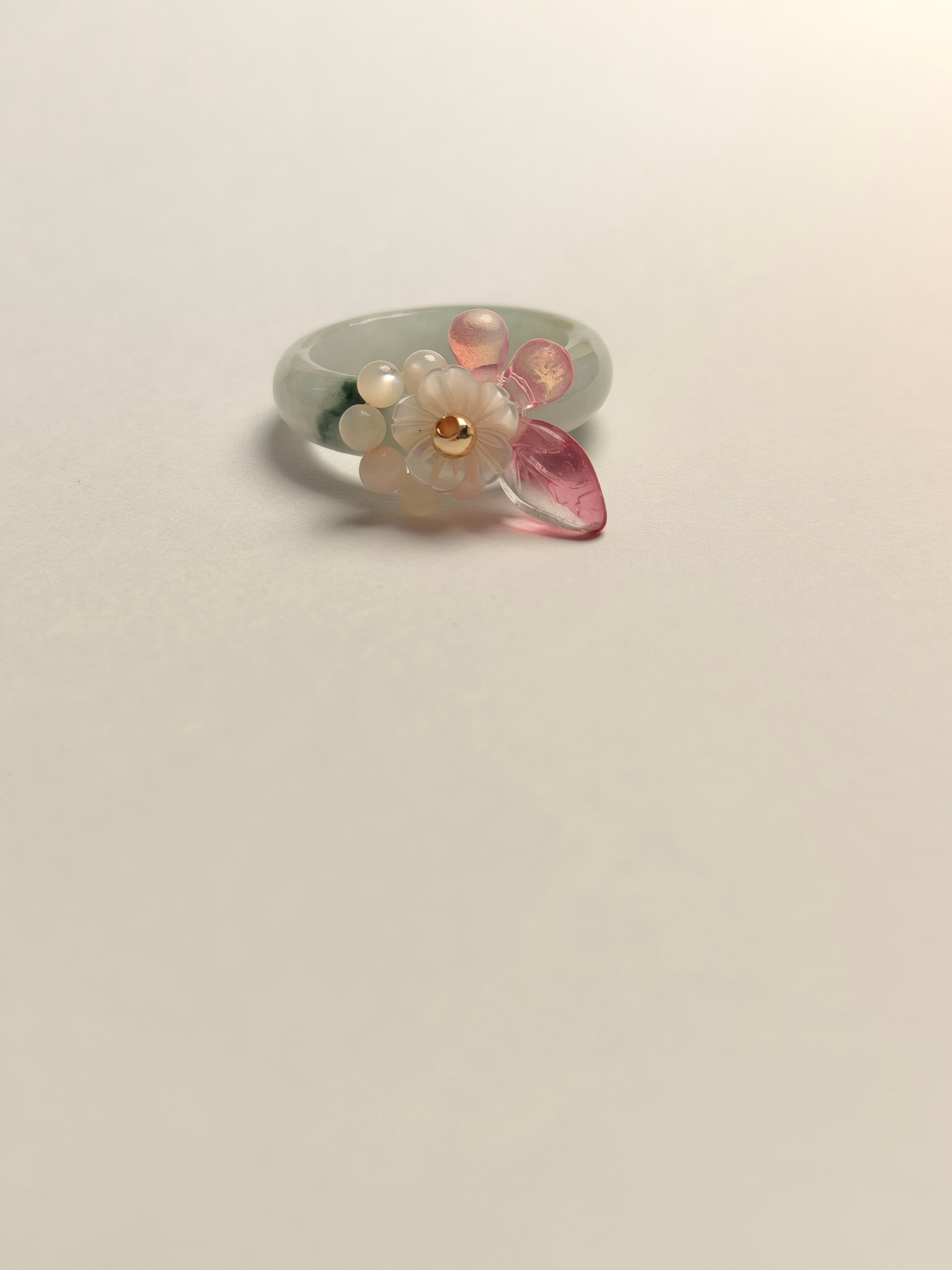 WE minimalist jadeite ring US size 7.5