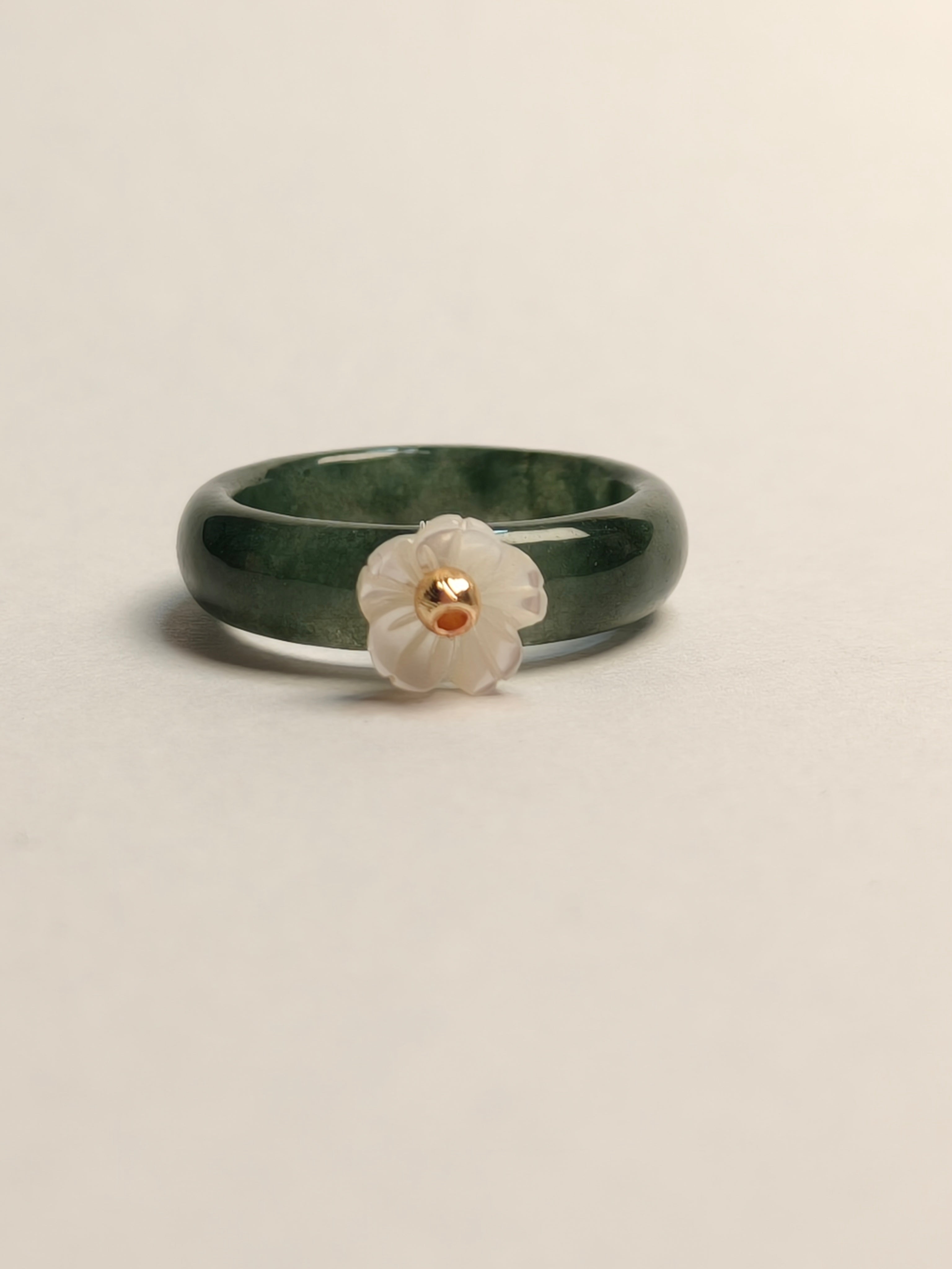 WE minimalist jadeite ring US size 8.5