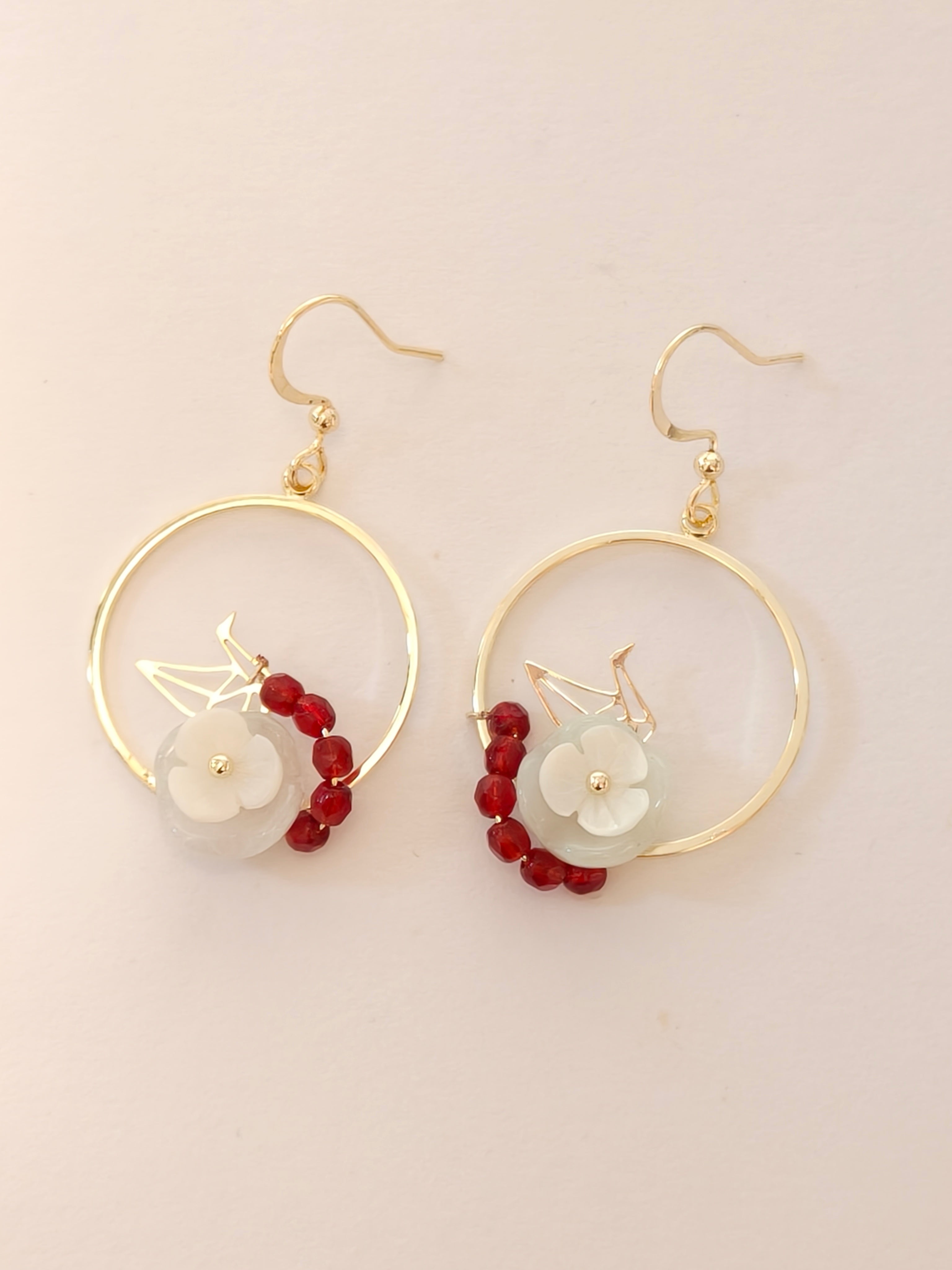 WE Freedom - jadeite jade  earring