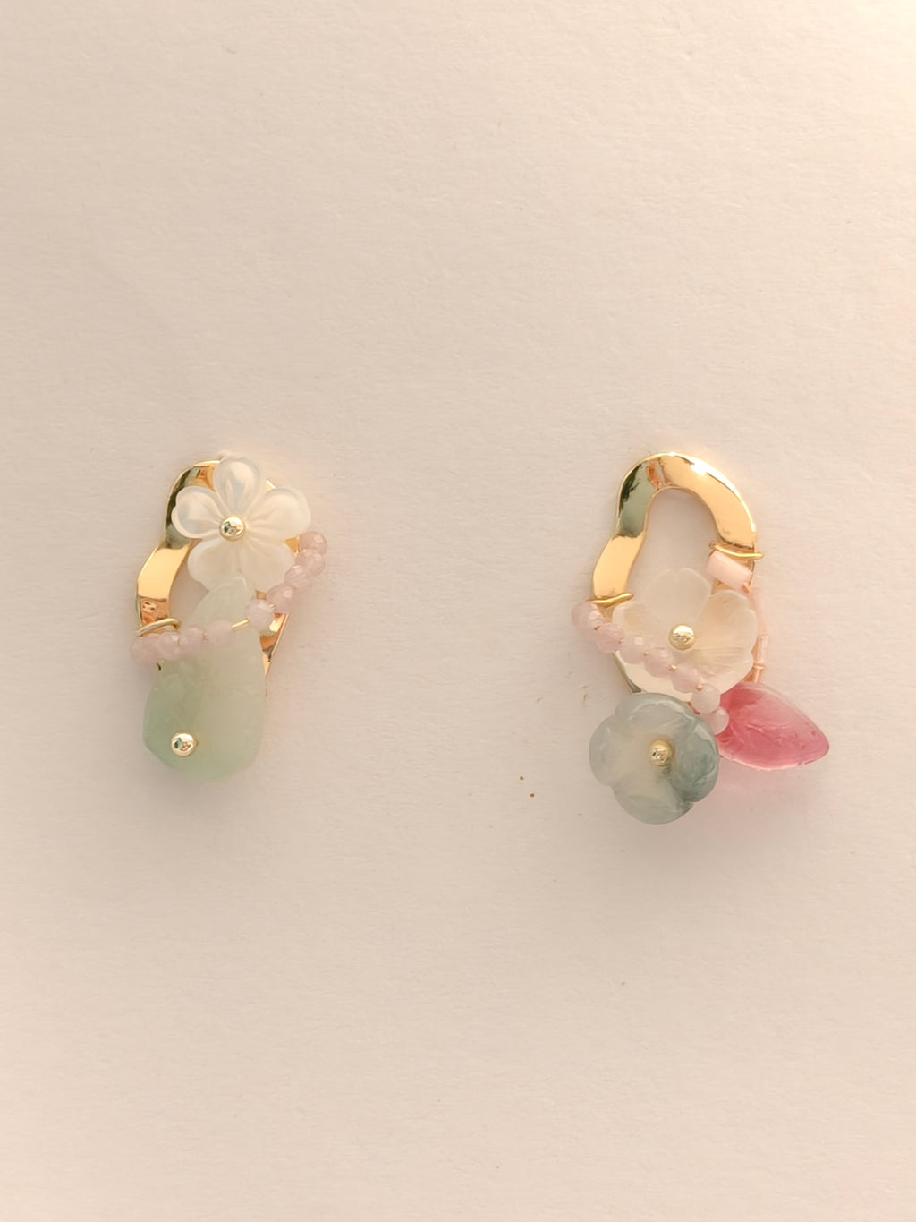 WE Monet jadeite earring