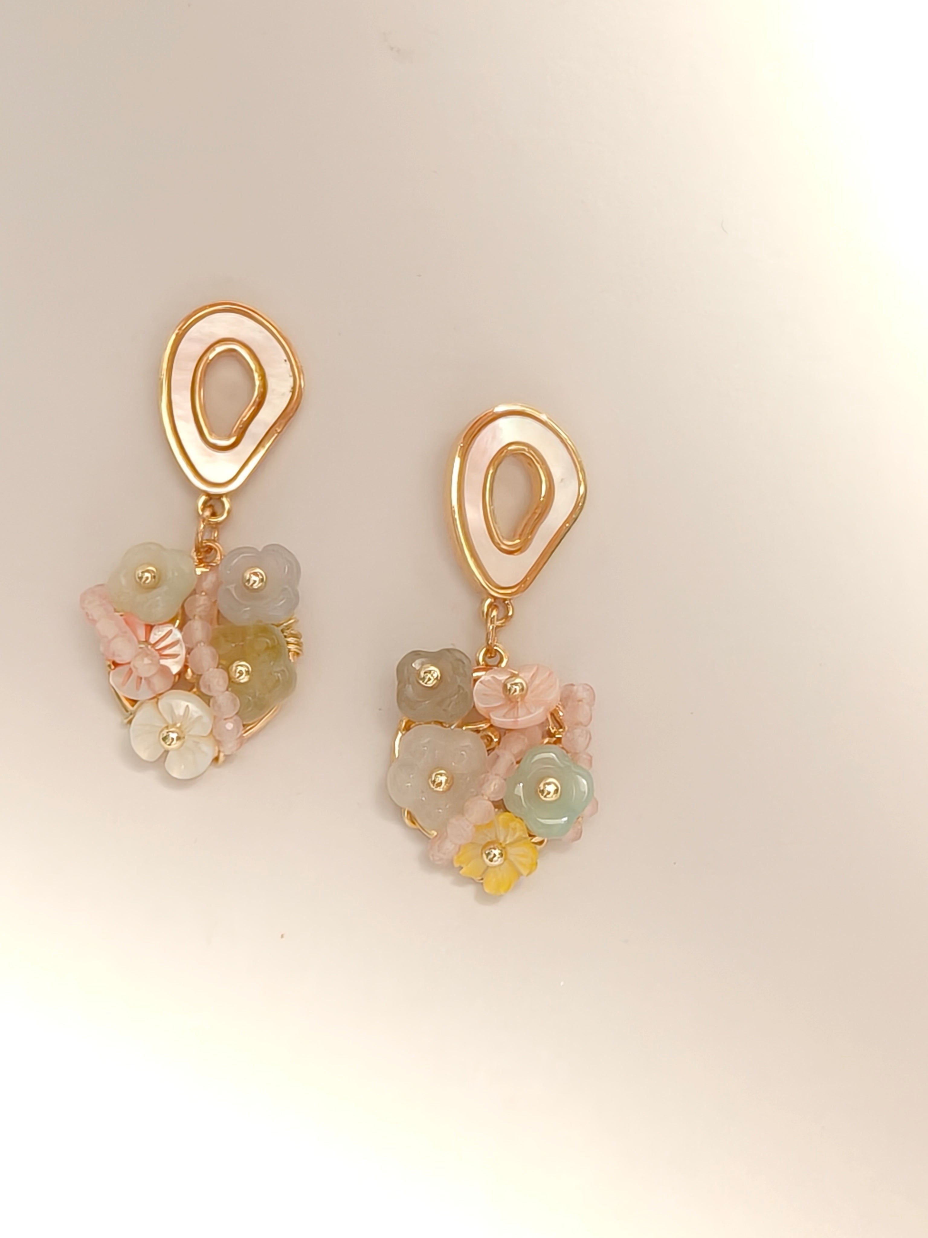 WE Monet jadeite earring